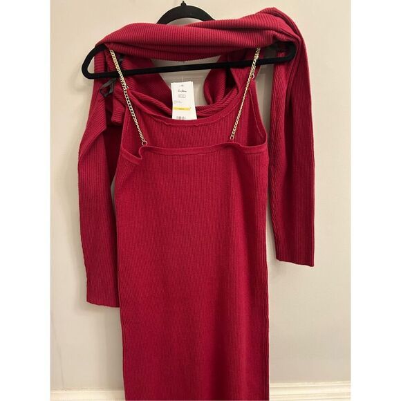 NWT Sam Edelman 2-in-1 sweater & dress set holiday party Valentine's Day medium - Picture 11 of 15
